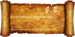 Gottstein Bertalan névjegykártya